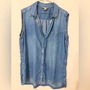 Sleeveless Denim Top